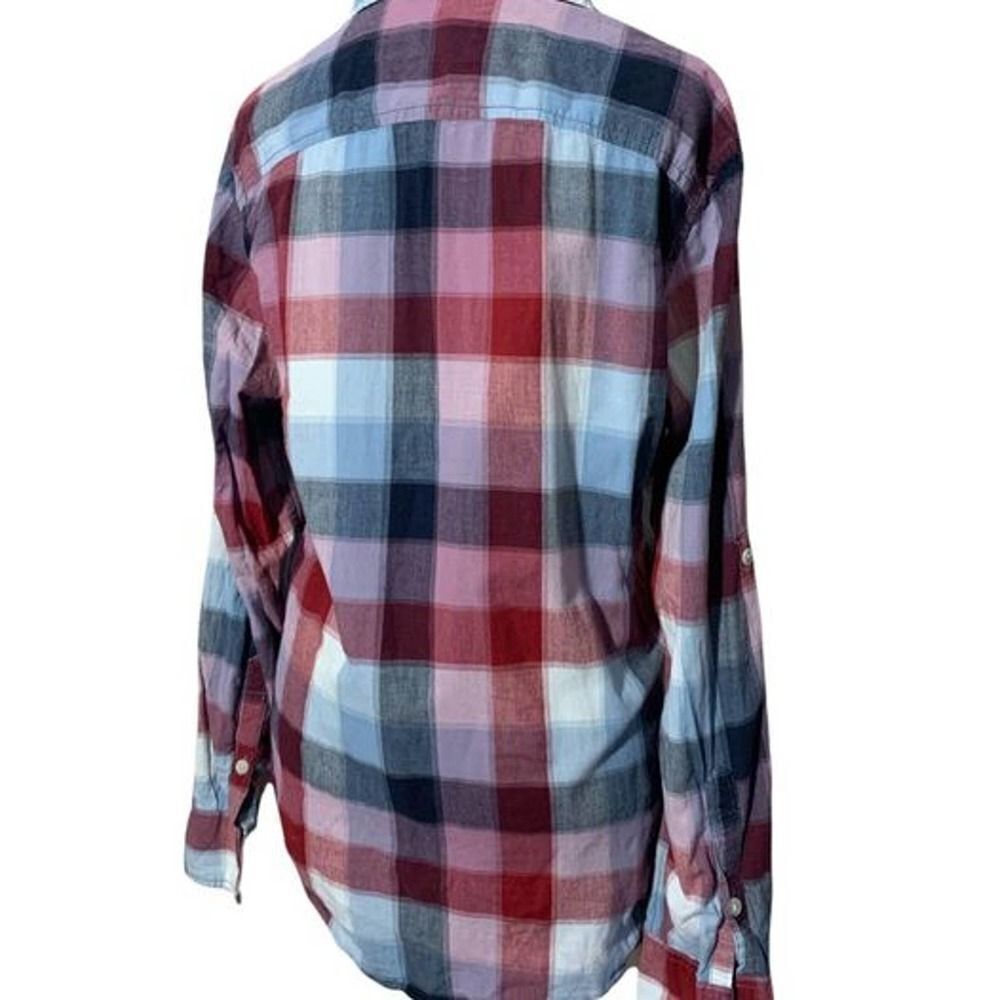 Women’s Urban Pipeline Checkered Blue/purple/Red Sz. Small long sleeve button - Picture 3 of 7